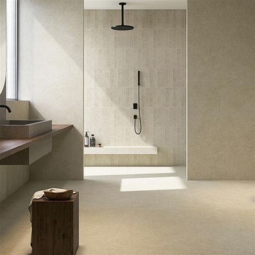 莱姆石瓷砖600x1m200侘寂风素色哑光化妆室壁砖防滑地砖客厅地板