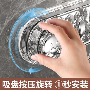 浴室轻奢吸盘挂钩毛巾挂勾一排强力免打孔门后挂衣钩壁挂式置物架