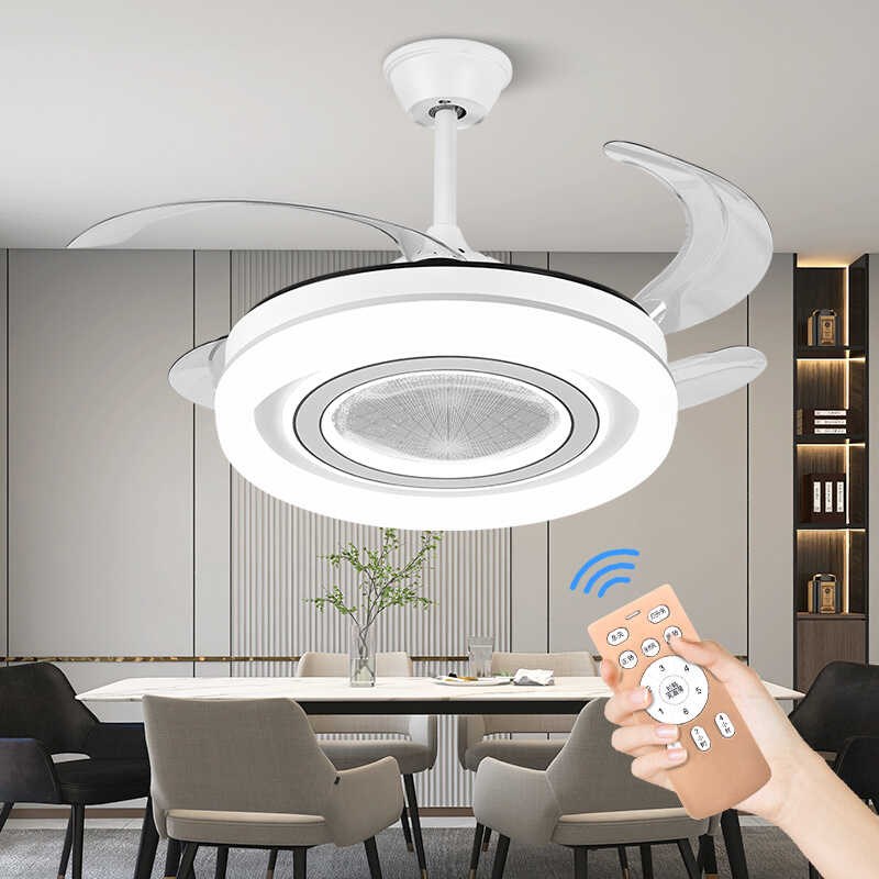 2024款卧f室客厅家用风扇灯餐厅新款吊扇灯大风力静音一体白色智