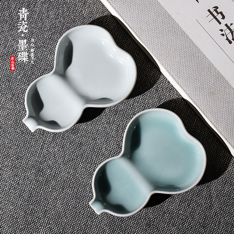 多功能学生用古风墨碟陶瓷文房四宝水碟盛墨汁用墨盒墨盘砚台