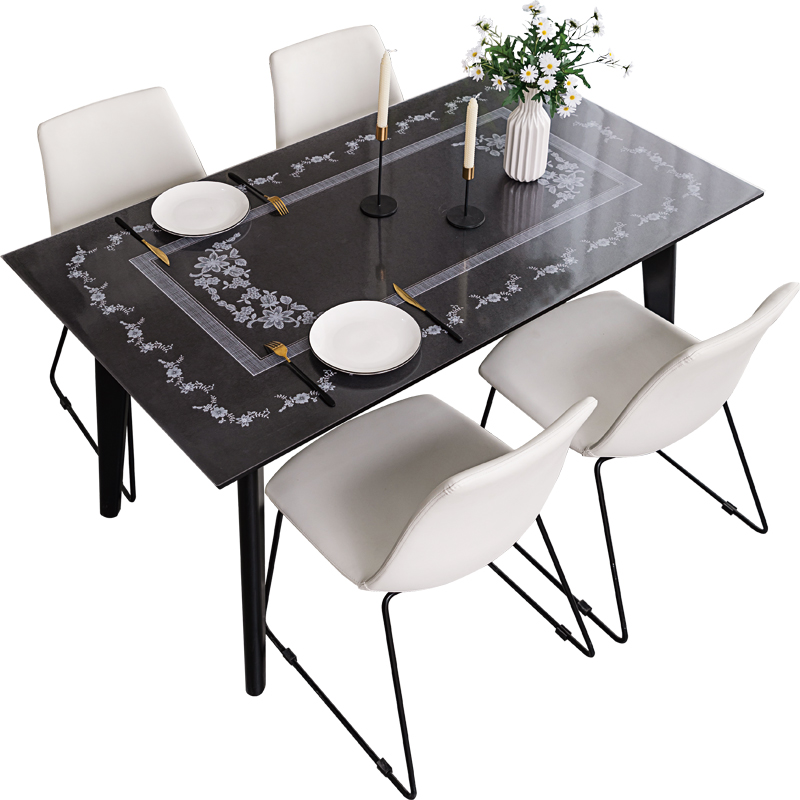 pvc防水防油免洗桌布印花磨砂水晶版软玻璃桌垫茶几垫餐桌垫定制