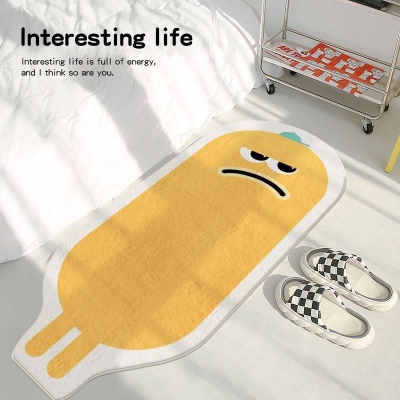 .加厚卧室床边地毯趣味鬼马少女床D边毯卡通飘窗垫浴室门口吸水毛,居家布艺,地毯,淘宝优惠券,粉丝福利购,淘宝优惠卷