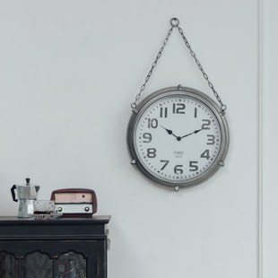 法式复古船舱造型客厅餐厅玄关挂钟墙面装饰大型墙钟高端大气钟