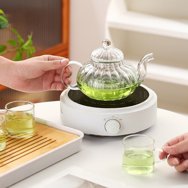电陶炉煮茶壶玻璃泡茶壶耐高温家用单壶水果花茶壶南瓜壶茶具套装,餐饮具,茶壶,淘宝优惠券,粉丝福利购,淘宝优惠卷