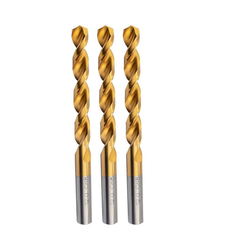 LOBTEX含钴不锈钢直柄麻花钻嘴高钴镀钛F钻头高速钢钻咀10.5-20mm