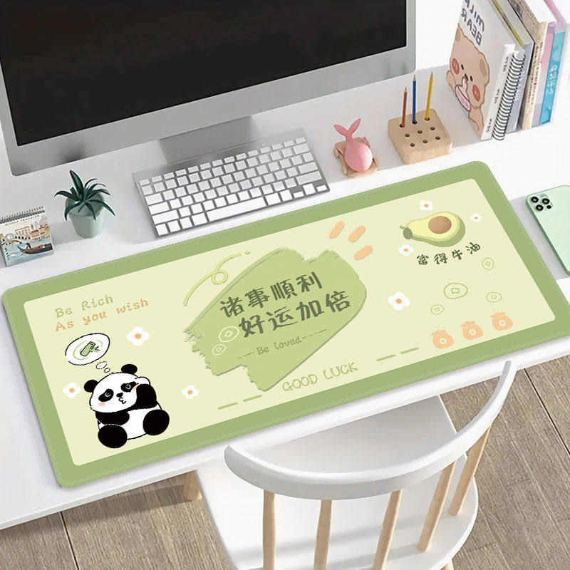 超大号趣味文字鼠标垫个性便携办公防滑鼠垫学生书桌电脑键盘垫子