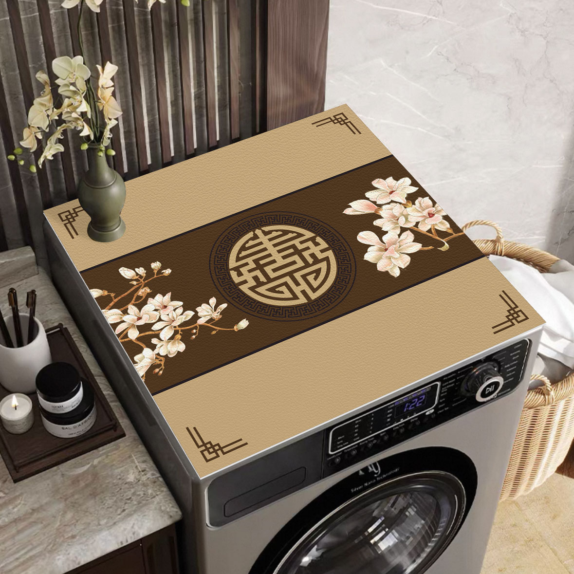 皮革全自动滚筒洗衣机防尘保护盖垫吸水防滑通用简约加厚免洗定制