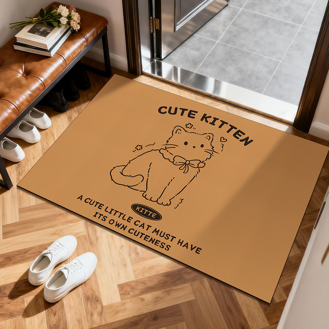 可爱皮革地垫防水耐脏入户门垫