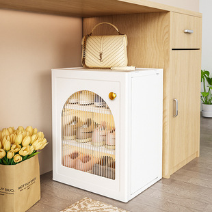 批发简易鞋架家用门口防尘折叠免安装迷你办公室桌下小窄不占空间