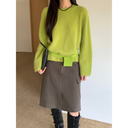 【ONE TIME】2025冬季新款韩版宽松毛衣长袖穿搭保暖毛衣OT72219