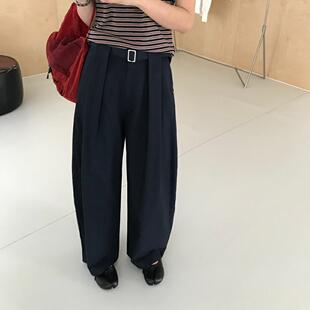 2025春上新韩系净色高腰显瘦百搭直筒西裤女6330