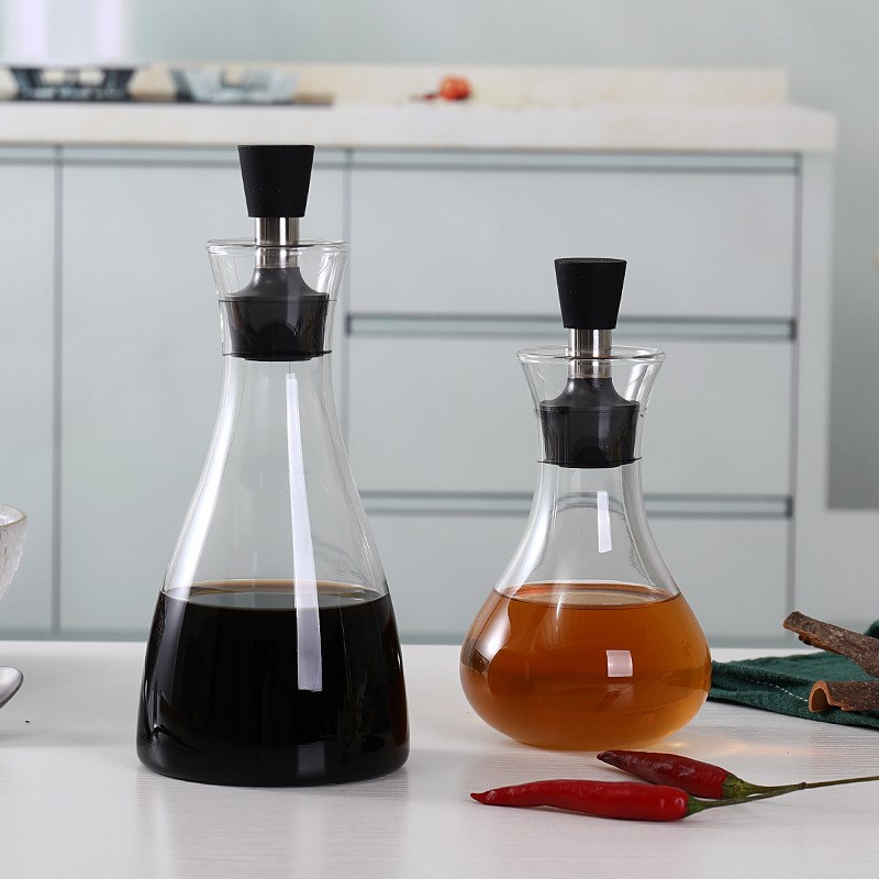高硼硅油壶e玻璃油瓶油罐厨房家用酱油醋壶调料瓶防漏装油瓶壸欧