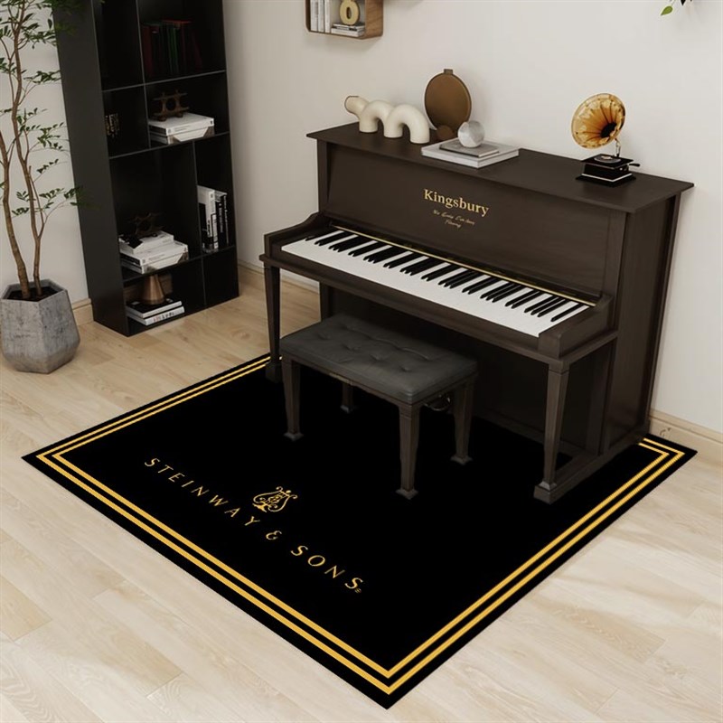 钢琴地毯立式钢琴隔音减震t地垫可定制logo琴行地垫水洗防滑琴凳