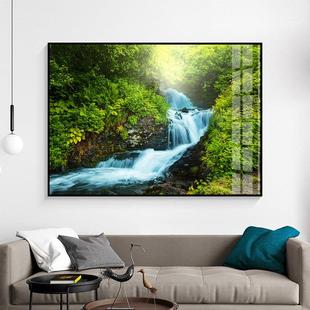 水往左边流右边流挂画小溪流水风景客厅卧室沙发背景墙壁新装饰画
