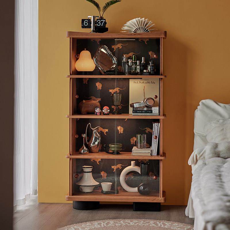 樱桃木覆古展示书柜家用书架实木储物柜模型杂物柜模型式手收纳柜,住宅家具,家用陈列柜,淘宝优惠券,粉丝福利购,淘宝优惠卷