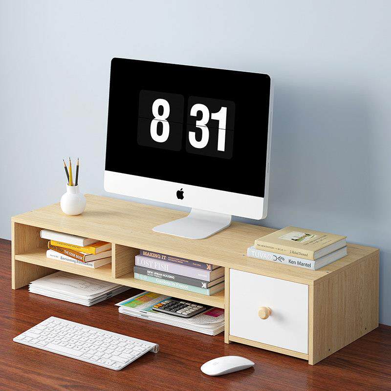 电脑萤幕增高架底座加高办公桌桌面收纳盒支架书桌上多层置物架