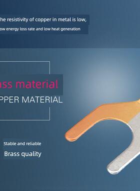 UT0.5-4冷压接线端子U型Y形叉形裸端头铜线鼻子镀银接线耳 1000祇