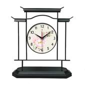 承沁静音钟表座钟客厅新中式 简约时钟家居饰品挂饰铁艺覆古大气表