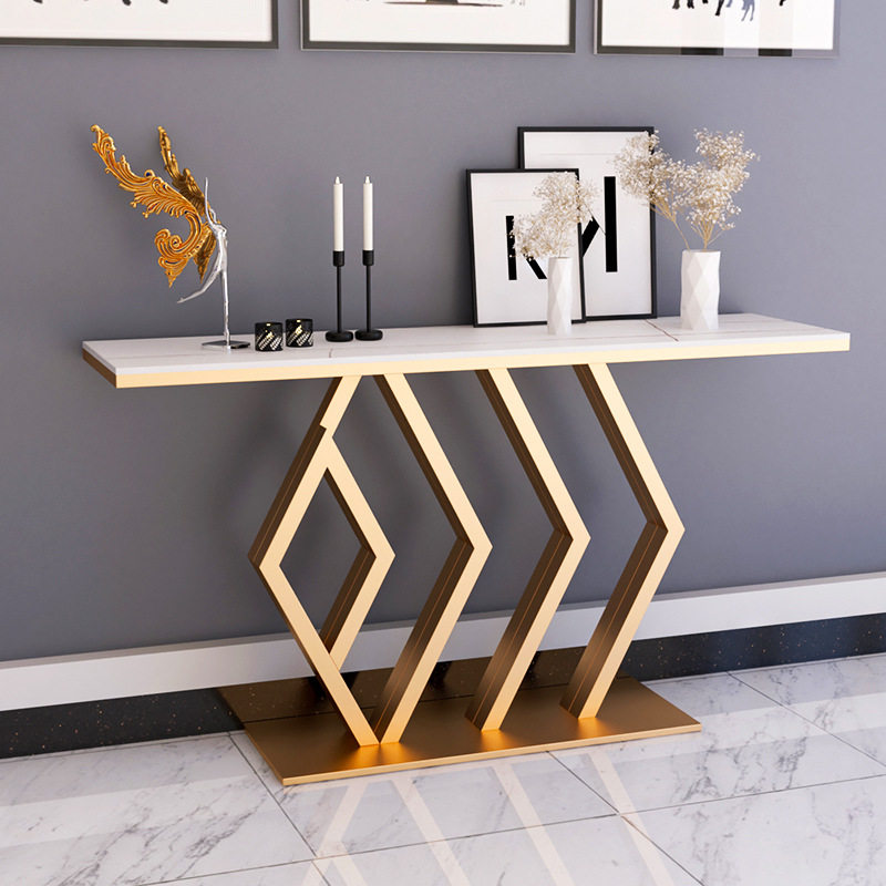 北欧大理石玄关桌现代简约长条案入户柜轻奢客厅置物架靠墙窄桌