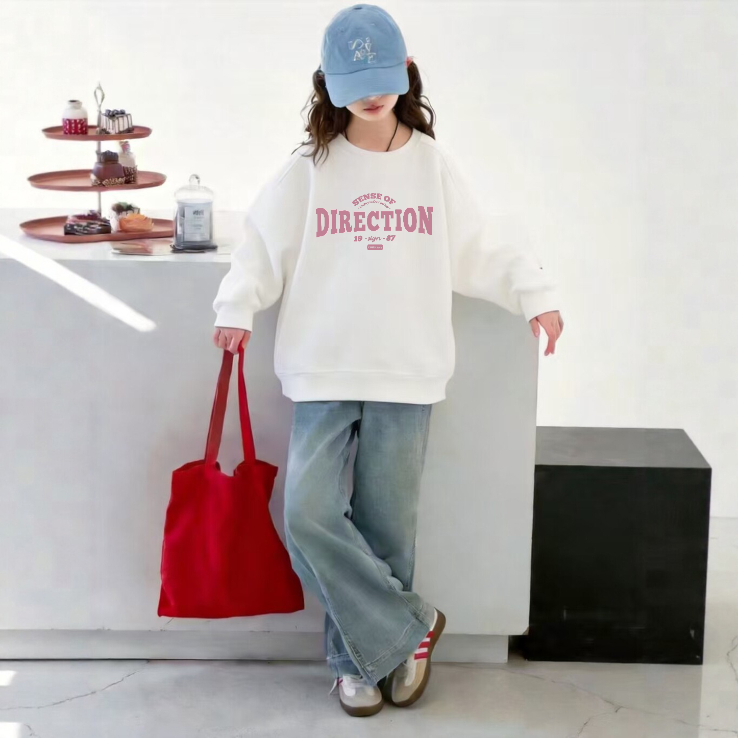 女童卫衣春秋款儿童圆领长袖上衣冬季加绒女童外搭打底衣亲子