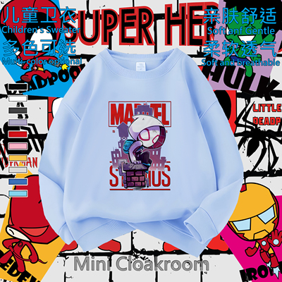 儿童圆领卫衣2025秋冬季新款漫威蜘蛛侠男童加绒上衣男孩加厚上衣