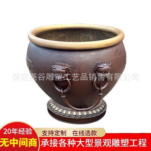 室外铸铜大铜缸故宫缸荷花缸寺庙水缸纯铜大缸厂家黄铜铸铁吉祥缸