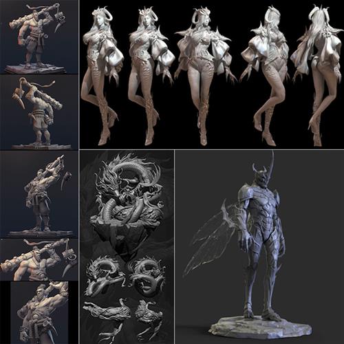 d建模代建动画游戏数字人物IP形象包装手办建模产品渲染雕塑设计