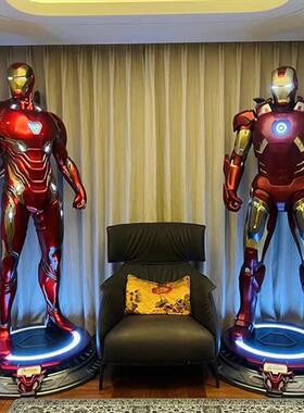 漫威钢铁侠复仇者联盟玻璃钢雕塑商场电影院客厅装饰落地大型摆件
