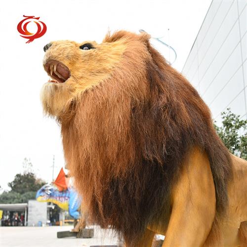 仿真狮子景区游乐主题公园造型户外展览机械动物模型制作厂家