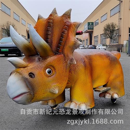 广场儿童电动游乐车电瓶车儿童公园仿真动物可骑行户外游乐电瓶车