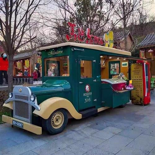 四轮电动小吃车房车移动美食摊位售卖车景区商业街夜市摊位小吃车