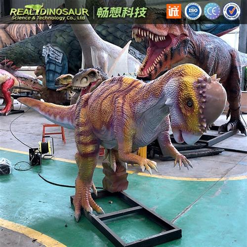 自贡恐龙制作工厂肿头龙模型吸引小朋友的大型机械恐龙模型厂家