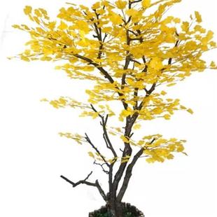 仿真银杏树假树金银杏树橱窗装饰金树许愿树假银杏室外黄金树