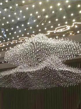 创意个性蓝绿红白色石头冰块吊线工程灯酒店售楼部沙盘会所大厅灯