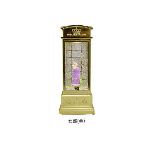 定制圣诞节雪花风灯水晶球电话亭音乐八音盒女生生日礼物装饰摆件