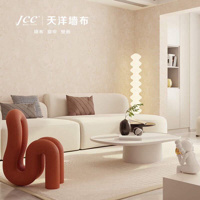 天洋墙布现代简约卧室客厅素色全屋墙R布壁布56号本