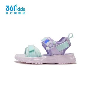 小童粘扣休闲鞋 2025秋夏沙滩运动鞋 新品 361°女童露趾凉鞋
