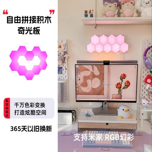 接入米家奇光板电竞房律动rgb