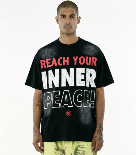 HELLSTAR标语REACH YOUR INNER PEACE!寻找你内心的平静标语短袖T