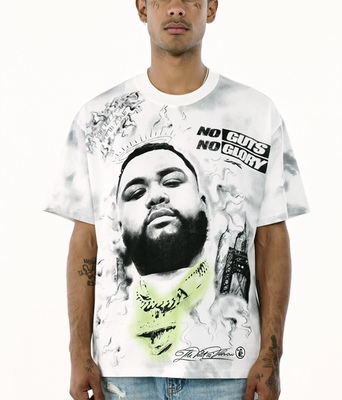 Hellstar美国传奇说唱歌手The Notorious B.I.G.大金链涂鸦短袖衫