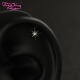 CrazyRabbit 钛合金北极星耳钉超闪锆石八芒星耳骨钉耳环小众耳饰
