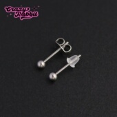 CrazyRabbit 养耳洞耳钉睡觉免摘 医用钛合金圆球耳骨钉简约个性