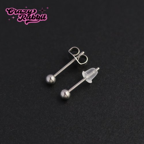 CrazyRabbit钛合金圆球耳骨钉