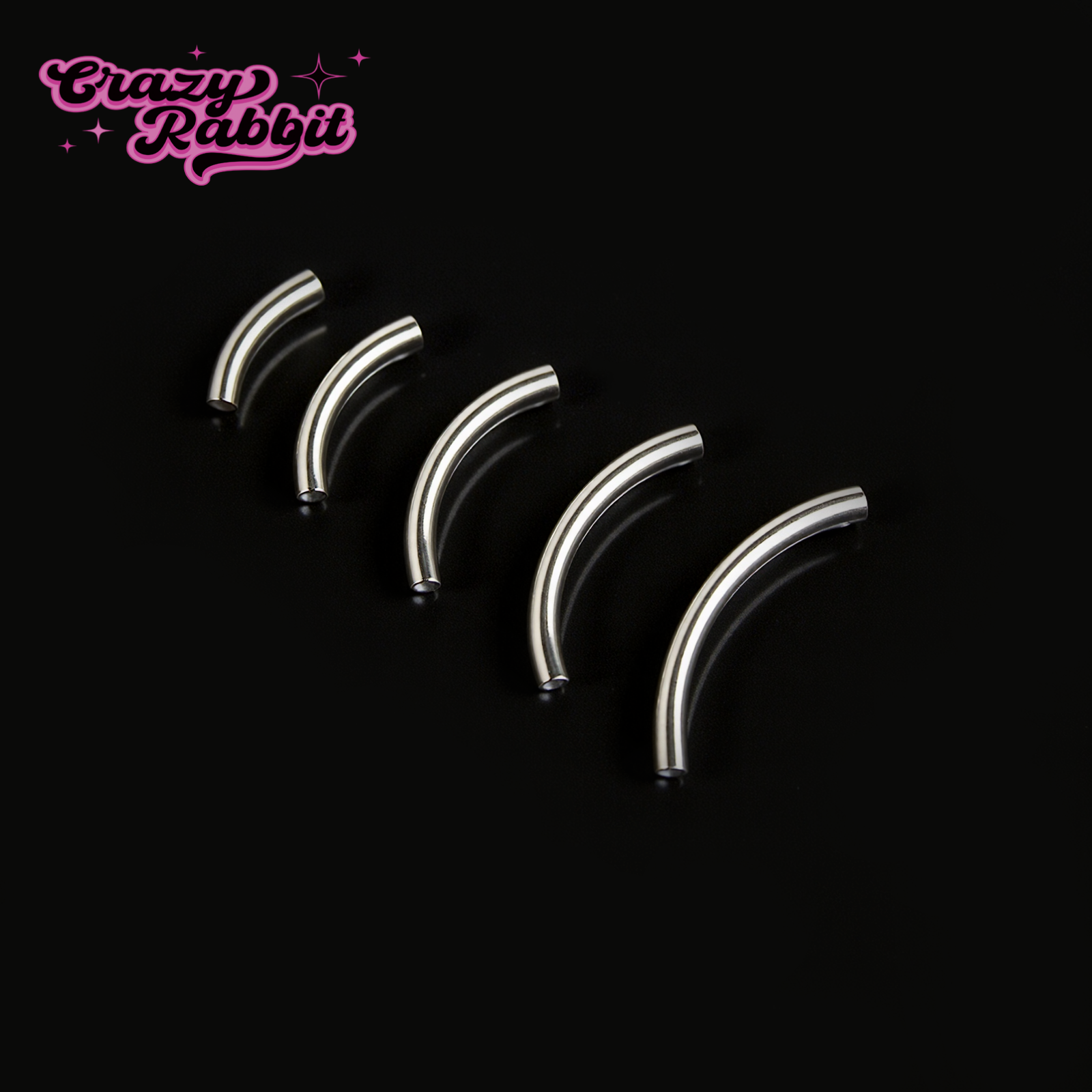 F136医用钛合金14G/16G内螺纹长弯杆眉钉唇钉ROOK钉配件