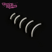 F136医用钛合金14G 16G内螺纹长弯杆眉钉唇钉ROOK钉配件