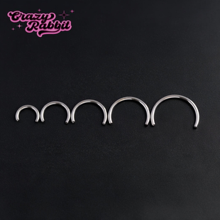 1.0 1.2粗0.9牙钛合金杆子C形唇环内螺纹马蹄环耳骨钉配件替换杆