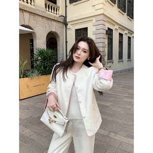 圆领棉服女雅致设计感拼接短款 Maven 新中式 东方意蕴 外套 Lin