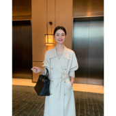 中长款 智性松弛 风衣外套女高级感气质双排扣翻领大衣 Lin Maven
