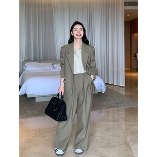 精纺羊毛立体剪裁廓形西装 现货7折 外套宽松西服 Lin Maven