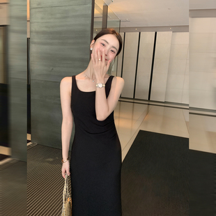 高智系列 优雅褶皱收腰吊带连衣裙女通勤白领背心裙子 Lin Maven